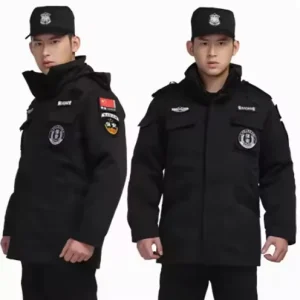 Custom Jacket Security Guard Uniform Coat Men’s Winter Outdoor Cargo Jacket with Multiple Pockets
