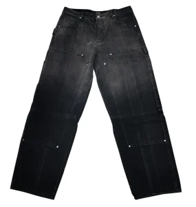 Custom Jeans Casual Men’s Washing Gradient Effect Carpenter Jeans for Men