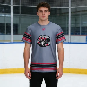 Custom Knitted Casual Men’s Regular Fit T Shirt with Pattern Sublimation Transfer Print 210gsm Spandex Polyester Eco Friendly