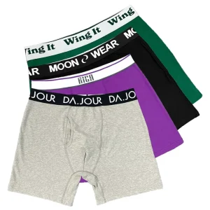 Custom LOGO Cotton Underwear With Pocket Two Pouch Open Small MOQ Boxer for Men Printed Men’s Underwear