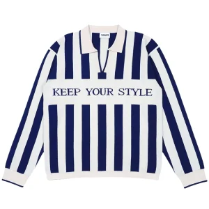 Custom LOGO Men Winter Sweater Jacquard Pattern Jumper Casual Pullover Striped Knitwear Polo Shirts Design Knitted Sweater Men