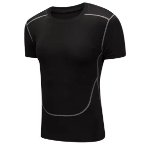 Custom LOGO Men’s Solid Jersey Running T-shirt Fitness Sports Top Gym Training Shirt Jogging Casual Breathable Slim Fit Quick