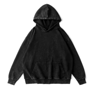 Custom LOGO Plus Size Men’s Hoodies Sweatshirts Heavy Cotton Oversized Vintage Loose Men Hoodies