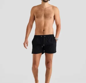 Custom Ldesign Eco Friendly Recycled Fabric Black Quick Dry With Pockets Elastic Waist Swim Trunks Men’s Beach Shorts
