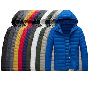 Custom Light Weight Warm Oversize M-8XL Detachable Hooded Windproof Plus Size Waterproof Breathable Formal Men’s Zipper Coat