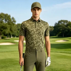 Custom Lightweight Polyester Spandex Plain Golf Shirt OEM Moisture Wicking Anti Pilling Durability Polo Shirt for Men