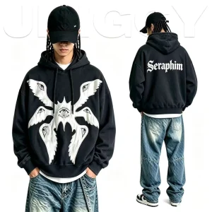 Custom Logo 100% Cotton Washed Vintage Heavy Men’s Casual Boxy Hoodie Digital Screen Print Embroidered Hoodie