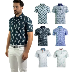 Custom Logo 100% Polyester Men’s Polo Shirt Quick Dry Performance Golf Polo Mens Sport Breathable Polo Shirts