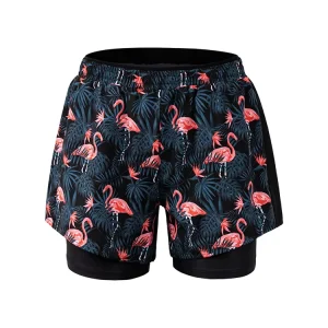 Custom Logo 2 in 1 Men’s Quick-Drying Sports Shorts for Running Pockets Gym Wear Activewear Fitness Training Shorts