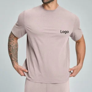 Custom Logo Athletic Active Wear Regular Fit Men’s T-shirts Blank Workout Fitness Sportswear Gym Training Sport T-shirt