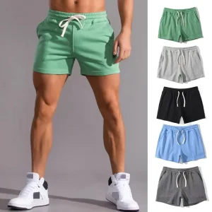 Custom Logo Casual Short Pants Breathable Sweat Shorts for Men 5 Inch Knee-Length Gym Running Shorts