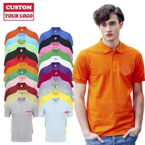 Custom Logo Cotton Polyester Men’s Pique Striped Collar Work Quick Dry Shirt Polo Shirts for Man