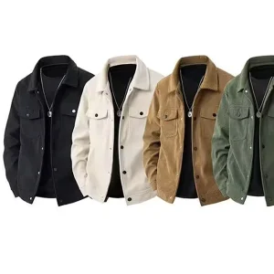 Custom Logo Design Casual Loose Versatile Stand Collar Workwear Jacket