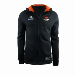 Custom Logo Embroidered Zipper Up V neck Lined Polyester Cotton Fleece Men’s Motorcycle Racing Sportswear F1 Hoodie Warm Autumn