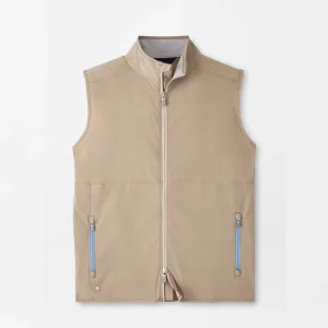 Custom Logo Embroidery Breathable Golf Zip Vest Knitted Sleeveless Vest Jacket Golf Wear Men’s Vest