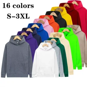 Custom Logo Embroidery Printing 220 GSM 100% Polyester Fleece Blank Loose Style Casual Plus Size Men’s Hoodies
