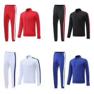 Custom Logo Full Zip Men Sportswear Tracksuit Breathable Plus Size Gym Polyester Track Jogging Suits