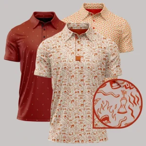Custom Logo Golf Polo Shirts High Quality 92% Polyester 8% Spandex Quick Drying All Over Printing Men’s Polo Shirts Golf Wear