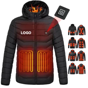 Custom Logo Heating Jacket Hiking Motorcycle USB Battery Self Electric Heating Jacket Mens for Winter