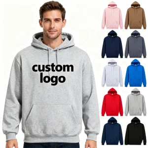 Custom Logo Heavyweight Pullover Men’s Hoodies and Sweatshirts Cotton Polyester Fleece Hoodies