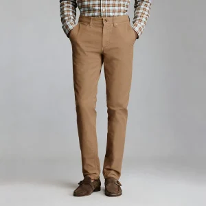 Custom Logo High Quality Men’s Cropped Straight Leg Business Casual Chino Pants Design High Waisted Plain Cotton Terry Trousers