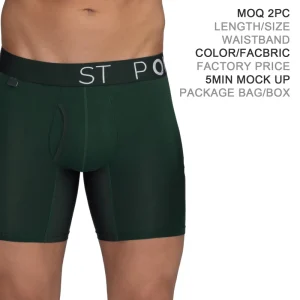 Custom Logo Knitted Nylon Modal Bamboo Cotton Anti-Bacterial Breathable Comfortable Plus Size Boxer Briefs for Men
