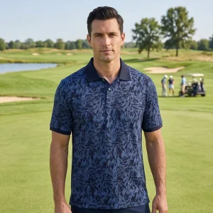 Custom Logo Men’s 100% Cotton Polo Shirt Pique Knit Short Sleeve Business Casual Regular Fit Solid Color Polo T Shirt