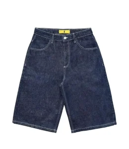 Custom Logo Men’s Jorts Summer Mid-Length Baggy Cotton Denim Shorts Vintage Half Loose Streetwear Y2K Style Baggy Fit 3D