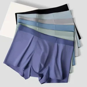 Custom Logo Men’s Mid-Rise Bamboo Fiber Boxer Briefs Tagless Underwear with Antibacterial Breathable Features OEM ODM Design