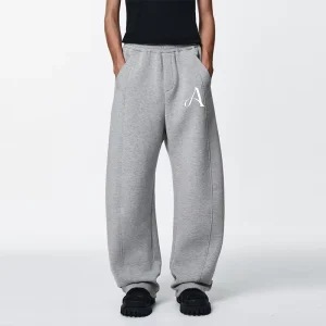 Custom Logo Men’s Oversized Wide Leg Sweatpants Casual Loose Fit Print Streetwear Joggers Fleece Sweat Pants