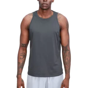 Custom Logo Men’s Plus Size Breathable Gym Sleeveless Tank Top Activewear Bodybuilding Quick Dry 100% Polyester