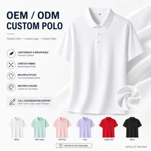 Custom Logo Men’s Polo Shirts Short Sleeve Breathable Soft Fabric Polo Shirt for Men Business Casual Golf Polo