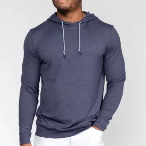 Custom Logo Men’s Polyester Nylon Blank Four way Stretch Comfort Fit Active Heather Performance Golf Hoodie