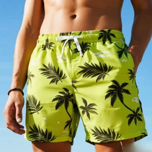 Custom Logo Mens Swim Trunks Beach Shorts Sexy Swimwear Beachwear Mesh Lining Board Shorts Casual Quick Dry Beach Shorts