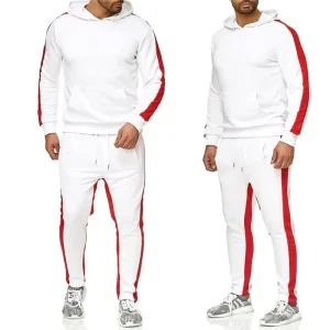 Custom Logo Men’s Two Piece Joggers Tracksuit Men’s Pullover Hoodies Set Casual Outfits Men Slim Fit Sportswear Sweatsuit