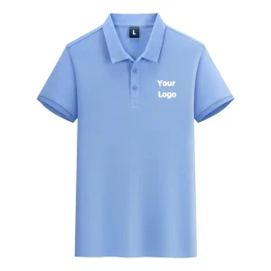 Custom Logo Men’s Unisex Solid Knitted Breathable Anti pilling Golf Shirt Short Sleeve