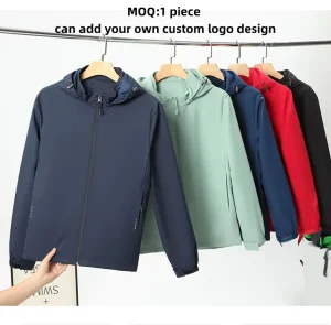 Custom Logo Men’s Workwear Windbreaker Jacket