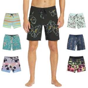 Custom Logo OEM Service Casual Waterproof Swimwear Printed Board Shorts Quick Dry Stretch Worsted Men’s Athletic Shorts