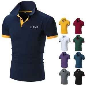 Custom Logo Polyester Solid Color Uniform Golf Polo Camiseta Polo Shirt for Men Camisas