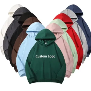 Custom Logo Printed Cotton Pullover Black Oversized Puff Print Gym Hoodies for Men