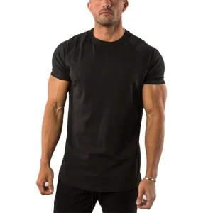 Custom Logo Printed Fitness Gym Spandex Cotton Man Sporty Sportswear T Shirt O neck Short Sleeve Tops Men’s T shirts for Men