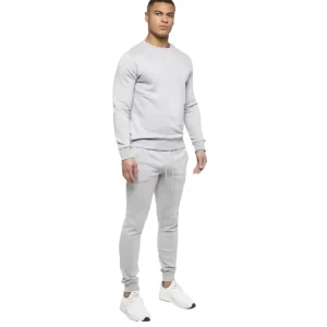 Custom Logo Printed Solid Men’s Tracksuit Set Unique Comfortable 100% Cotton Crewneck Sweatshirt Fleece Lining for Winter