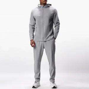 Custom Logo Printed Training Wear Jogging Suit Sweatpants and Hoodie Set Joggers Set Woven Nylon Windbreaker Tracksuit for Men