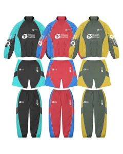 Custom Logo Pullover Jacket Men’s Sets Men Windbreaker Tracksuits Windbreaker Nylon Tracksuit Set Track Suit for Men