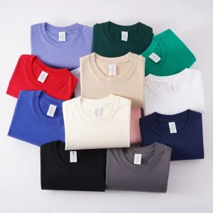 Custom Logo Silk Screen Printed Solid Knitted 100% Cotton Unisex Men’s Short Sleeve T-Shirts