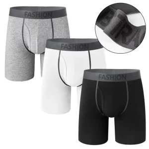 Custom Logo Solid Male Panties Organic 95 Cotton 5 Spandex Boxer for Private Label Underwear Men’s Boxer Briefs