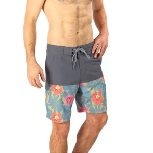 Custom Logo Surf Trunks Mens Beach Pants Swim Shorts 4 Way Stretch Boardshorts With Pockets