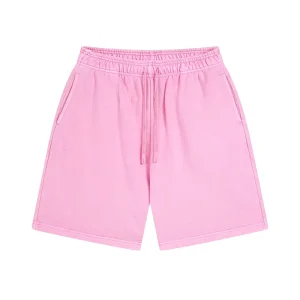 Custom Logo Terry Shorts for Men Breathable 100% Cotton Mid Waist Street Style Vintage Look Heavy Weight 420 Gsm Shorts Gym Men