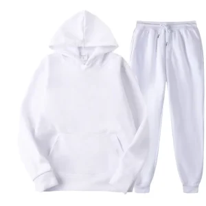 Custom Logo Two Pieces Set Tracksuit Sport Sweatshirt Jogger Hoodie Set 2 Pieces Running Men Jogging Suit Plain Tracksuit