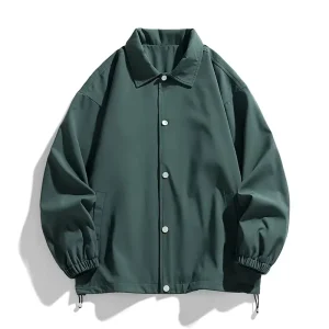 Custom Logo Windbreaker Spring Jacket Loose Design Plain Men’s Jackets Zipper up Polyester Jacket